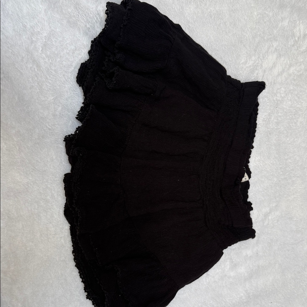 Aeropostale Black Ruffled Skirt